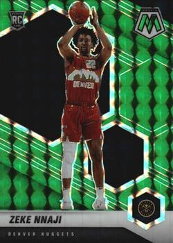 #231 Zeke Nnaji - Denver Nuggets - 2020-21 Panini Mosaic - Mosaic Green Basketball