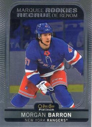 #231 Morgan Barron - New York Rangers - 2021-22 O-Pee-Chee Platinum Hockey