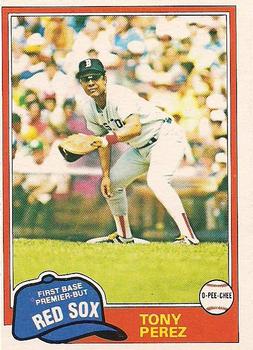 #231 Tony Perez - Boston Red Sox - 1981 O-Pee-Chee - Gray Back Baseball