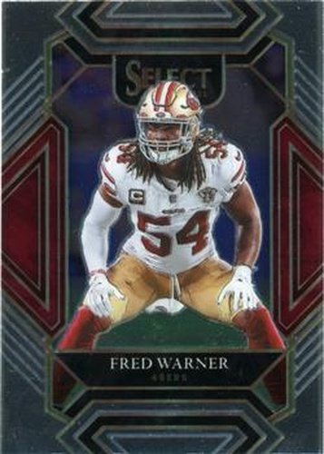 #231 Fred Warner - San Francisco 49ers - 2021 Panini Select - Black and Gold Prizm Die Cut Football