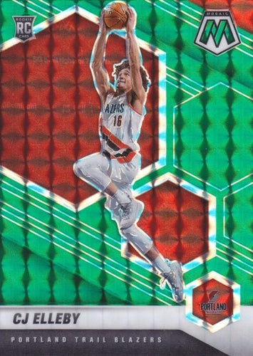 #232 CJ Elleby - Portland Trail Blazers - 2020-21 Panini Mosaic - Mosaic Green Basketball
