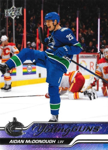 #232 Aidan McDonough - Vancouver Canucks - 2023-24 Upper Deck Hockey
