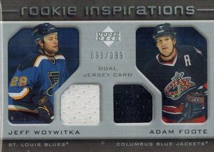 #232 Jeff Woywitka / Adam Foote - St. Louis Blues / Columbus Blue Jackets - 2005-06 Upper Deck Rookie Update Hockey