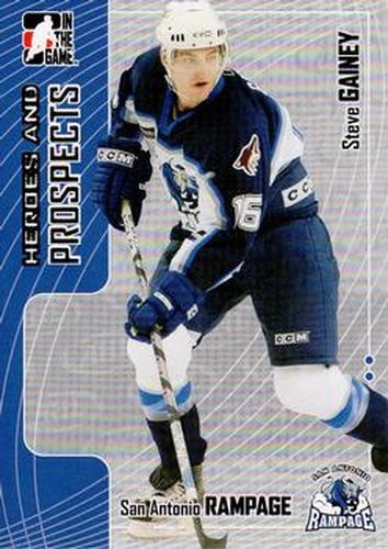 #232 Steve Gainey - San Antonio Rampage - 2005-06 In The Game Heroes and Prospects Hockey