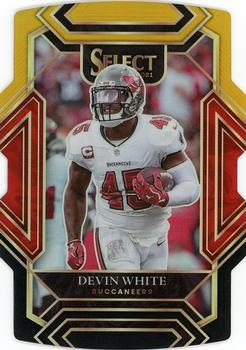 #232 Devin White - Tampa Bay Buccaneers - 2021 Panini Select - Black and Gold Prizm Die Cut Football