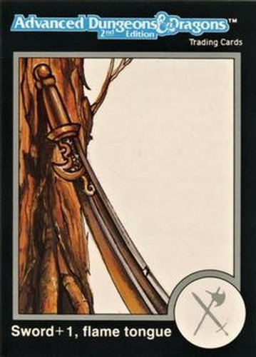 #233 Sword +1, Flame Tongue etc. - 1991 TSR Advanced Dungeons & Dragons - Silver