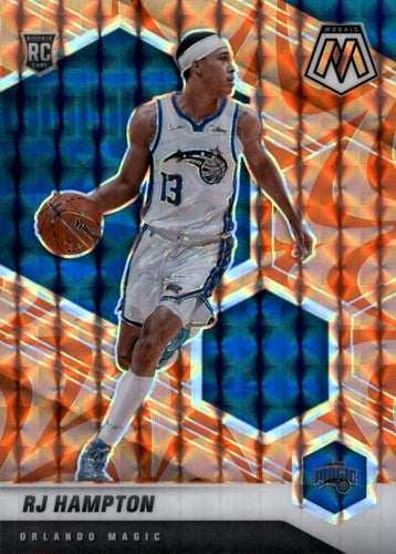 #233 RJ Hampton - Orlando Magic - 2020-21 Panini Mosaic - Mosaic Reactive Orange Basketball