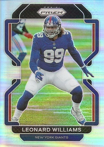 #233 Leonard Williams - New York Giants - 2021 Panini Prizm - Silver Football