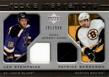 #233 Lee Stempniak / Patrice Bergeron - St. Louis Blues / Boston Bruins - 2005-06 Upper Deck Rookie Update Hockey
