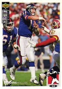 #233 Phil Simms - New York Giants - 1994 Collector's Choice Football