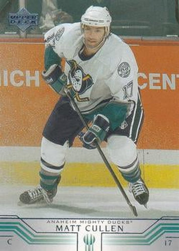 #234 Matt Cullen - Anaheim Mighty Ducks - 2001-02 Upper Deck Hockey