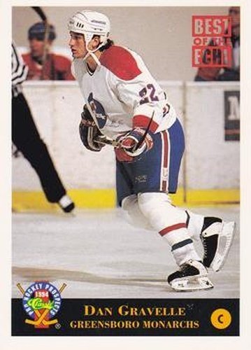 #234 Dan Gravelle - Greensboro Monarchs - 1994 Classic Pro Hockey Prospects Hockey