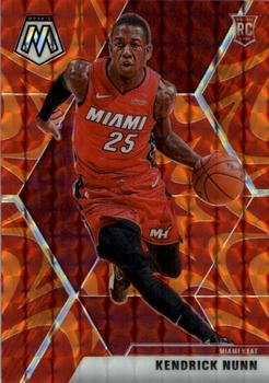 #234 Kendrick Nunn - Miami Heat - 2019-20 Panini Mosaic - Reactive Orange Basketball