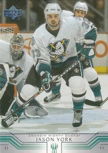 #235 Jason York - Anaheim Mighty Ducks - 2001-02 Upper Deck Hockey
