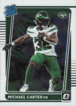 #235 Michael Carter - New York Jets - 2021 Donruss Optic Football