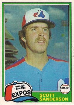 #235 Scott Sanderson - Montreal Expos - 1981 O-Pee-Chee - Gray Back Baseball