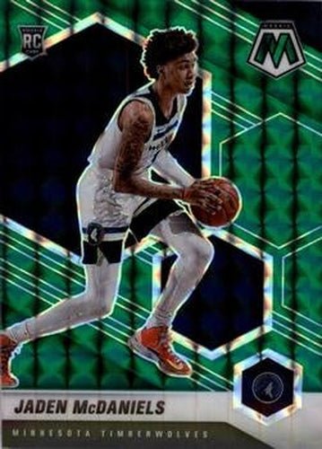 #235 Jaden McDaniels - Minnesota Timberwolves - 2020-21 Panini Mosaic - Mosaic Green Basketball