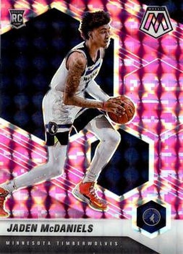 #235 Jaden McDaniels - Minnesota Timberwolves - 2020-21 Panini Mosaic - Mosaic Camo Pink Basketball