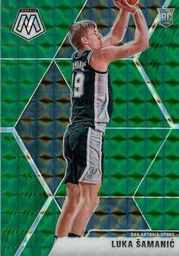 #235 Luka Samanic - San Antonio Spurs - 2019-20 Panini Mosaic - Green Prizm Basketball