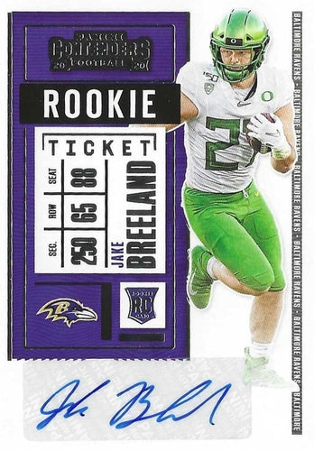 #236 Jake Breeland - Baltimore Ravens - 2020 Panini Contenders Football