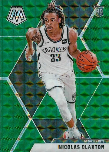 #236 Nicolas Claxton - Brooklyn Nets - 2019-20 Panini Mosaic - Green Prizm Basketball