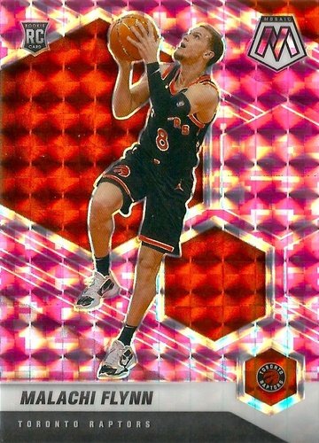 #236 Malachi Flynn - Toronto Raptors - 2020-21 Panini Mosaic - Mosaic Camo Pink Basketball