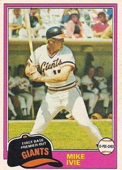#236 Mike Ivie - San Francisco Giants - 1981 O-Pee-Chee - Gray Back Baseball