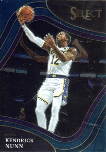 #237 Kendrick Nunn - Los Angeles Lakers - 2021-22 Panini Select - Blue Basketball