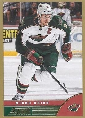 #237 Mikko Koivu - Minnesota Wild - 2013-14 Score - Gold Hockey