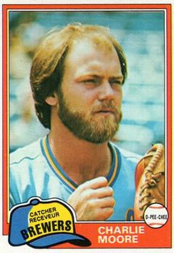 #237 Charlie Moore - Milwaukee Brewers - 1981 O-Pee-Chee - Gray Back Baseball