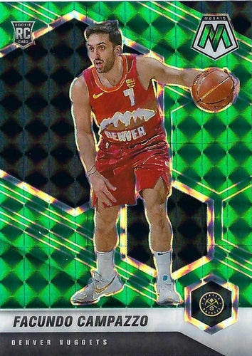 #237 Facundo Campazzo - Denver Nuggets - 2020-21 Panini Mosaic - Mosaic Green Basketball