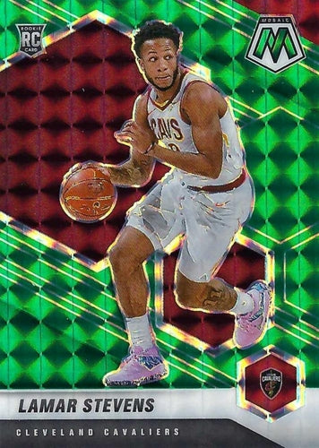 #238 Lamar Stevens - Cleveland Cavaliers - 2020-21 Panini Mosaic - Mosaic Green Basketball