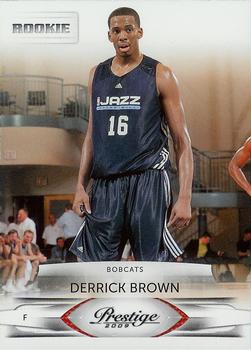 #238 Derrick Brown - Charlotte Bobcats - 2009-10 Panini Prestige Basketball