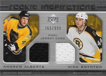 #238 Andrew Alberts / Nick Boynton - Boston Bruins - 2005-06 Upper Deck Rookie Update Hockey