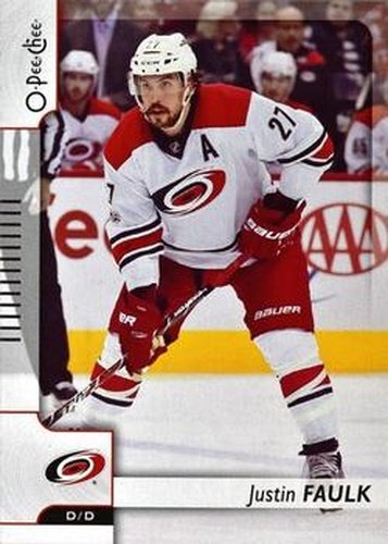 #238 Justin Faulk - Carolina Hurricanes - 2017-18 O-Pee-Chee Hockey