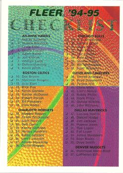 #238 Checklist: 1-114 - 1994-95 Fleer Basketball