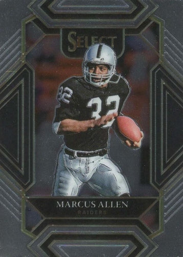 #238 Marcus Allen - Los Angeles Raiders - 2021 Panini Select - Black and Gold Prizm Die Cut Football