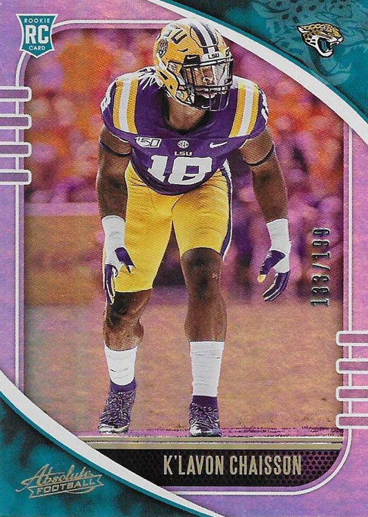 #173 K'Lavon Chaisson - Jacksonville Jaguars - 2020 Panini Absolute Football