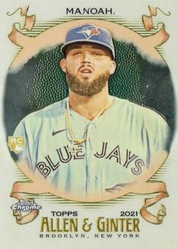 #239 Alek Manoah - Toronto Blue Jays - 2021 Topps Allen & Ginter Chrome Baseball
