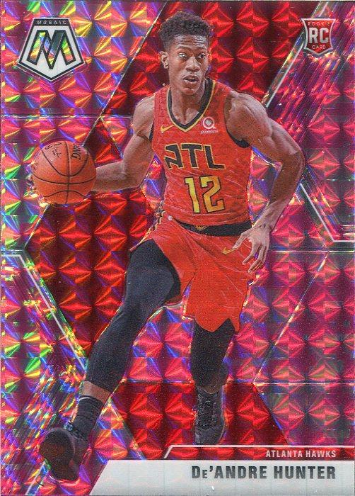 #239 De'Andre Hunter - Atlanta Hawks - 2019-20 Panini Mosaic - Camo Pink Basketball