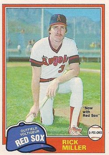 #239 Rick Miller - Boston Red Sox - 1981 O-Pee-Chee - Gray Back Baseball