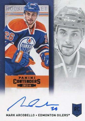 #239a Mark Arcobello - Edmonton Oilers - 2013-14 Panini Contenders Hockey