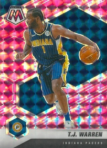 #23 T.J. Warren - Indiana Pacers - 2020-21 Panini Mosaic - Mosaic Camo Pink Basketball