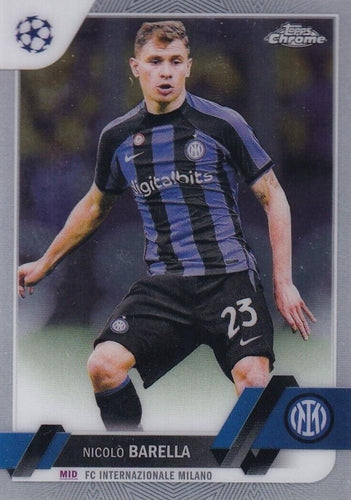 #23 Nicolò Barella - Inter Milan - 2022-23 Topps Chrome UEFA Club Competitions Soccer