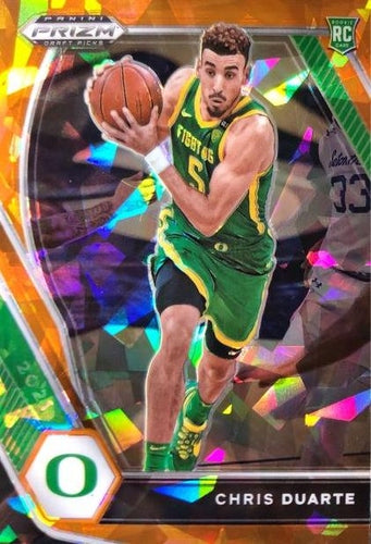 #23 Chris Duarte - Oregon Ducks - 2021 Panini Prizm Draft Picks - Orange Ice Basketball
