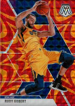 #23 Rudy Gobert - Utah Jazz - 2019-20 Panini Mosaic - Reactive Orange Basketball