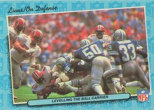 #23 Leveling the Ball Carrier Defense - Detroit Lions - 1986 Fleer Team Action Football