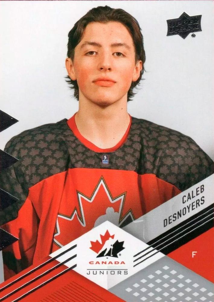 #23 Caleb Desnoyers - Canada - 2024 Upper Deck Team Canada Juniors Hockey