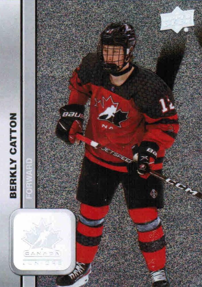 #23 Berkly Catton - Canada - 2023 Upper Deck Team Canada Juniors - Patterned Foilboard Hockey