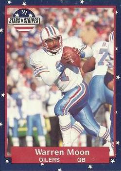 #23 Warren Moon - Houston Oilers - 1991 Fleer Stars 'n Stripes Football